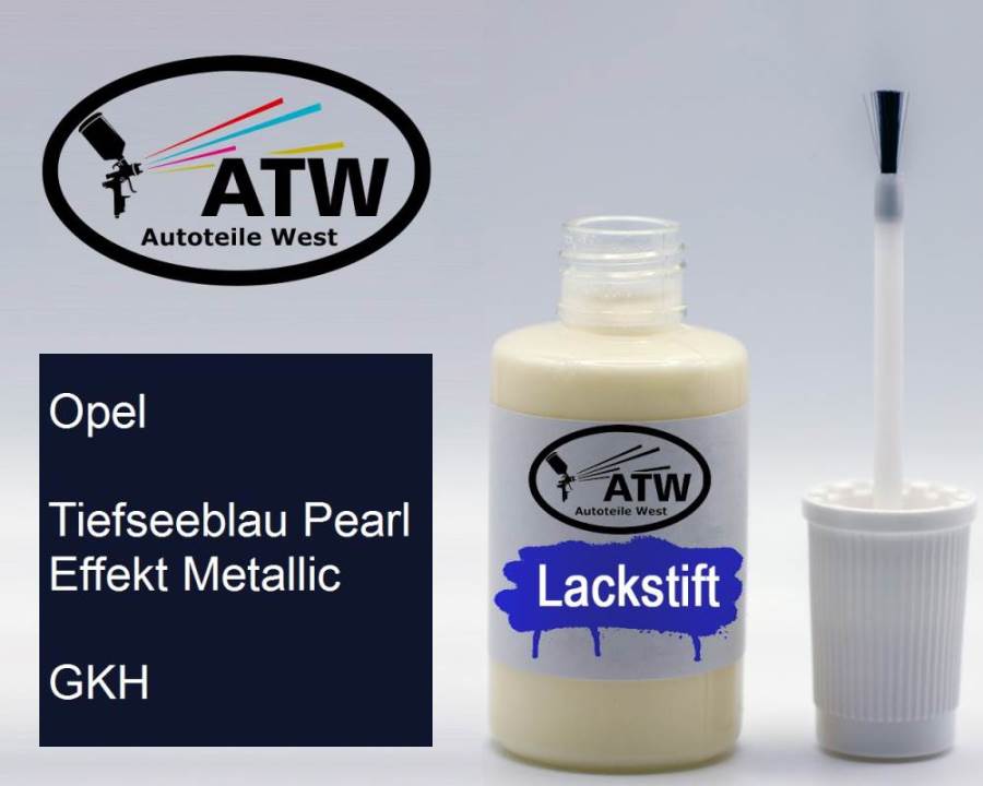 Opel, Tiefseeblau Pearl Effekt Metallic, GKH: 20ml Lackstift, von ATW Autoteile West.